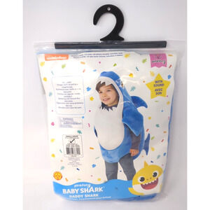 Baby Shark Blue Daddy Shark Child Kids Costume Size Small (4-6) W/ Sound - NEW
